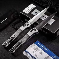 Benchmade 4170BK Fact AUTO Folding Knife 3.95" S90V Black DLC Spear Point Blade, Aluminum Handles with Carbon Fiber Inlays