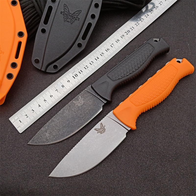 Benchmade Hunt Steep Country Fixed Blade Knife 3.85" CPM-S30V Drop Point Blade, Santoprene Handles - 15006-01