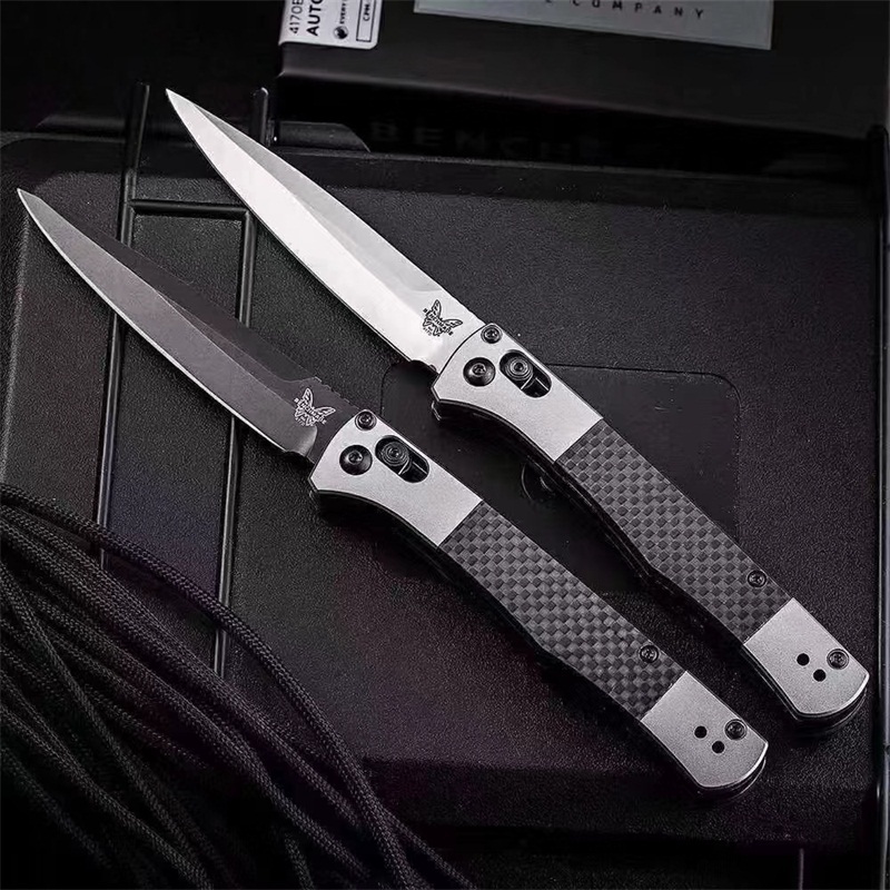 Benchmade 4170BK Fact AUTO Folding Knife 3.95" S90V Black DLC Spear Point Blade, Aluminum Handles with Carbon Fiber Inlays