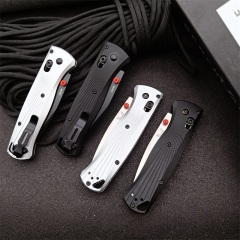 Benchmade 535BK-4 Bugout AXIS Folding Knife 3.24" M390 Black Plain Blade, Machined Aluminum Handles