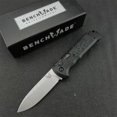 Benchmade 4400 AUTO Folding Knife 3.38" S30V Drop Point Blade, Textured Grivory Handles - 4400BK