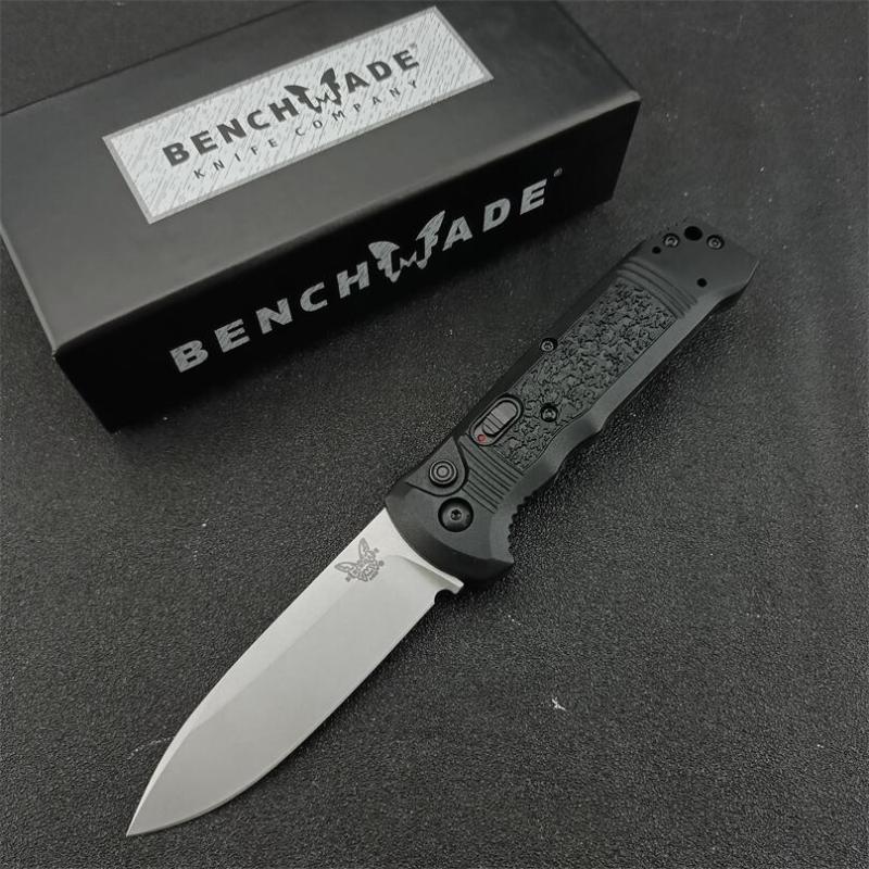 Benchmade 4400 AUTO Folding Knife 3.38" S30V Drop Point Blade, Textured Grivory Handles - 4400BK