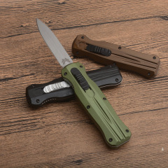 Benchmade 3320 Infidel Dagger AUTO OTF Knife 3.85" D2 Black Double Edge Blade, Aluminum Handles