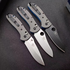 Benchmade 550 Axis Folding Knife 3.42" CPM-20CV Satin Plain Blade, G10 Handles