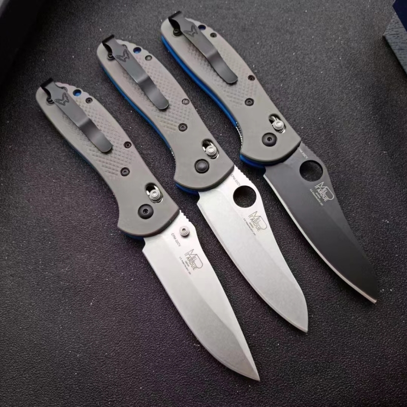 Benchmade 550 Axis Folding Knife 3.42" CPM-20CV Satin Plain Blade, G10 Handles