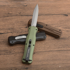 Benchmade 3320 Infidel Dagger AUTO OTF Knife 3.85" D2 Black Double Edge Blade, Aluminum Handles