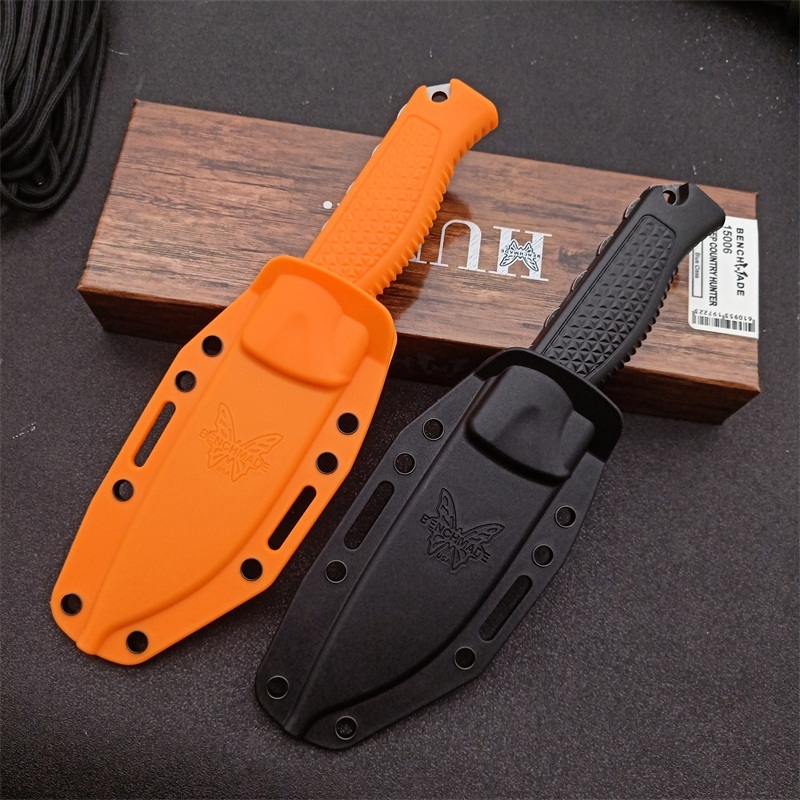 Benchmade Hunt Steep Country Fixed Blade Knife 3.85" CPM-S30V Drop Point Blade, Santoprene Handles - 15006-01