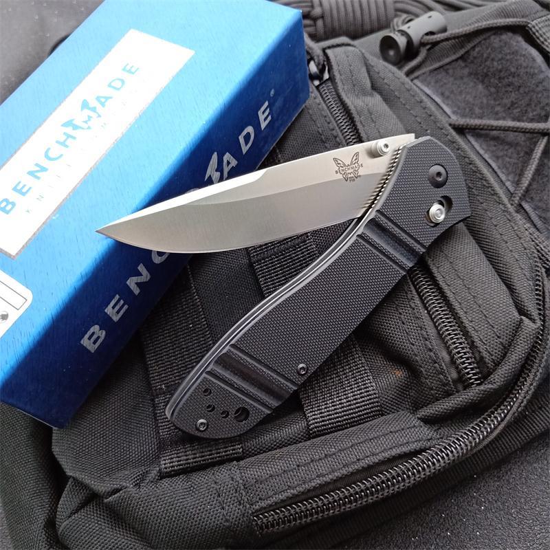 Benchmade 710FE-2 Seven | Ten Axis Folding Knife 3.93" GB-D2 Drop Point Blade, Black G10 Handles