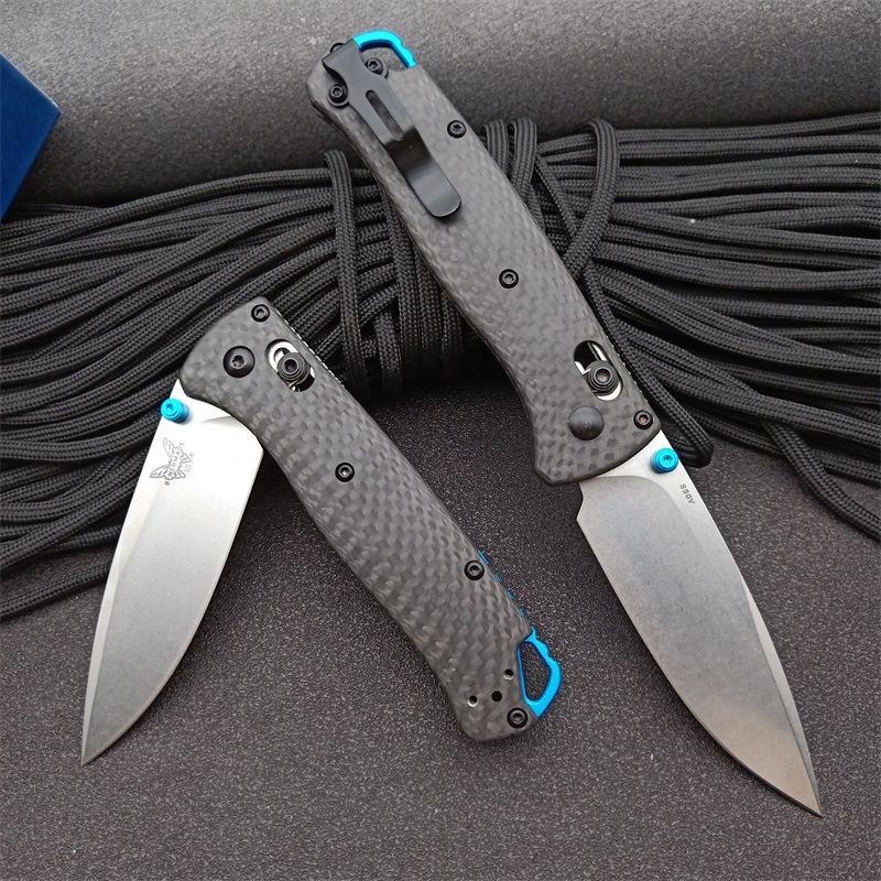 Benchmade 535-3 Bugout AXIS Folding Knife 3.07" S90V Satin Plain Blade, Carbon Fiber Handles