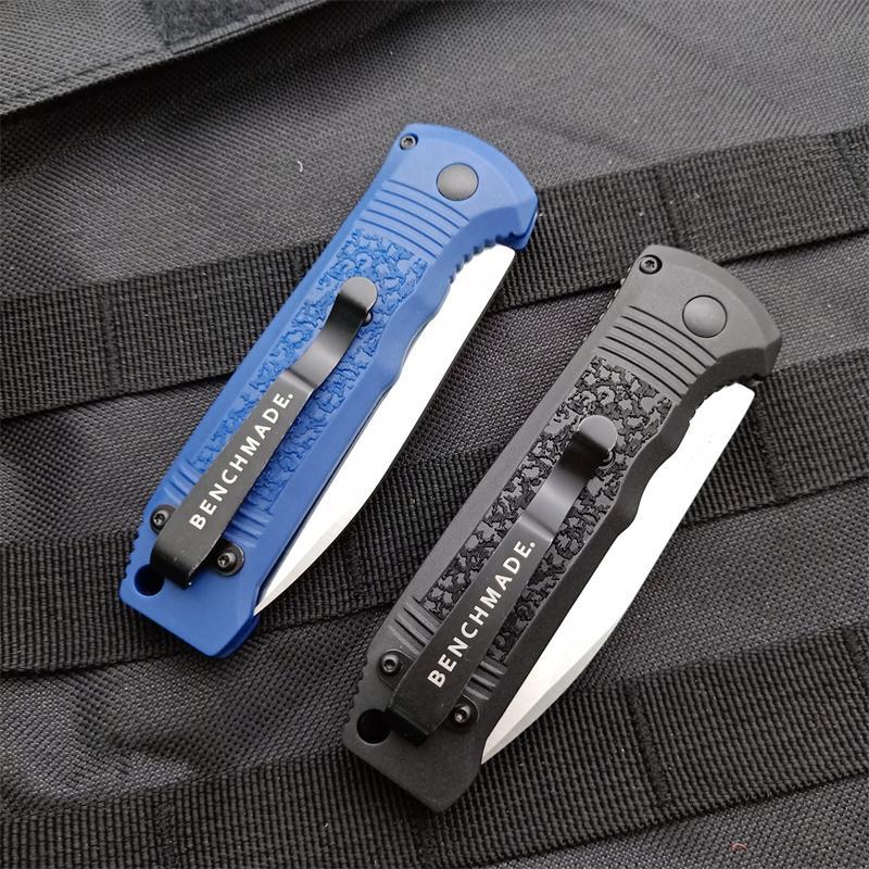 Benchmade 4400 AUTO Folding Knife 3.38" S30V Drop Point Blade, Textured Grivory Handles - 4400BK