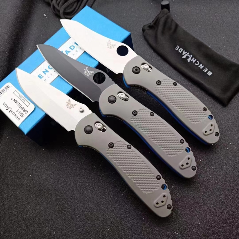 Benchmade 550 Axis Folding Knife 3.42" CPM-20CV Satin Plain Blade, G10 Handles