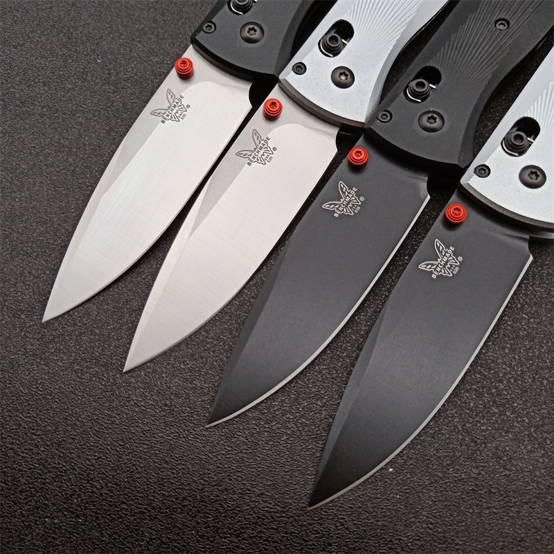 Benchmade 535BK-4 Bugout AXIS Folding Knife 3.24" M390 Black Plain Blade, Machined Aluminum Handles
