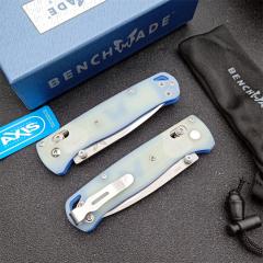 Benchmade 535-3 Bugout AXIS Folding Knife 3.14" S30V Satin Plain Blade, G10 Handles