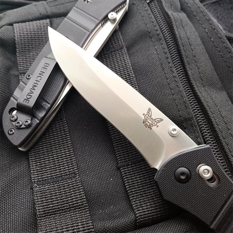 Benchmade 710FE-2 Seven | Ten Axis Folding Knife 3.93" GB-D2 Drop Point Blade, Black G10 Handles
