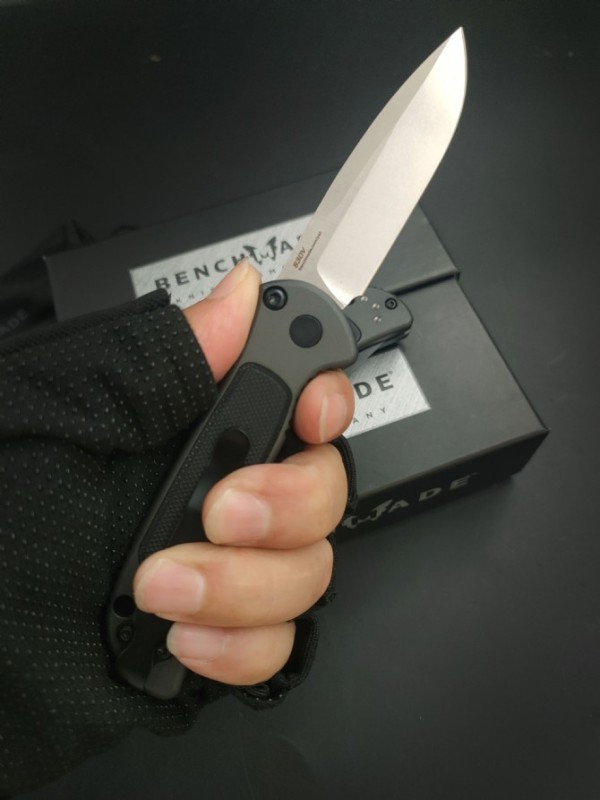 Benchmade 9750 Mini Coalition OTF AUTO Knife 2.59" S30V Satin Clip Point Blade, G10+Aluminum Alloy Handles