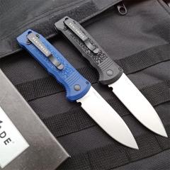 Benchmade 4400 AUTO Folding Knife 3.38" S30V Drop Point Blade, Textured Grivory Handles - 4400BK