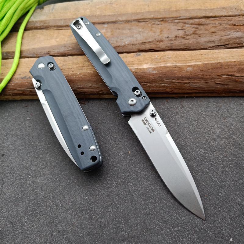Benchmade 485BK Axis Folding Knife 3.34" M390 Drop Point Blade, Black G10 Handles
