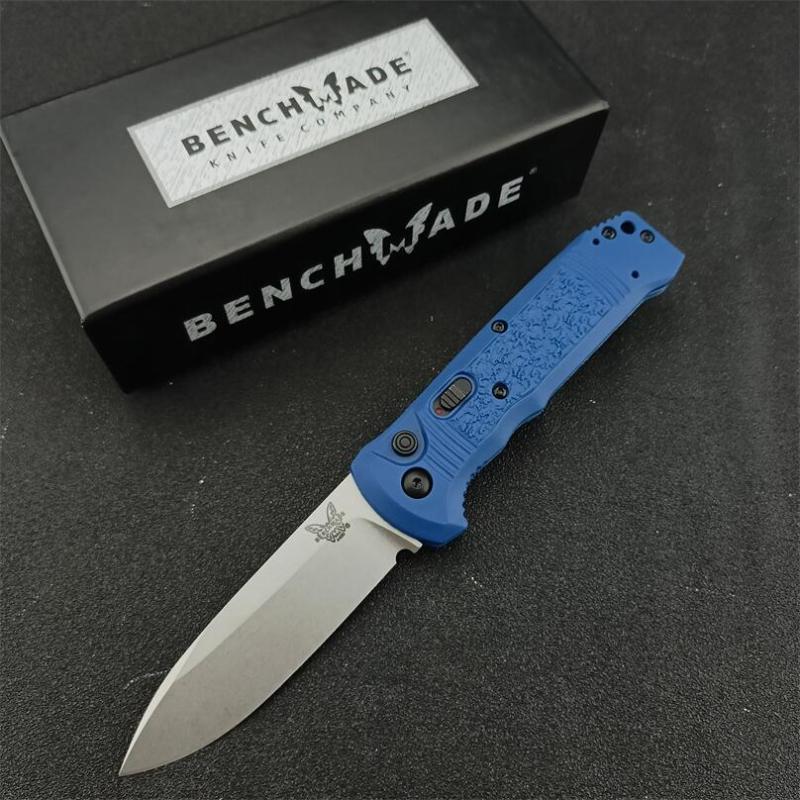 Benchmade 4400 AUTO Folding Knife 3.38" S30V Drop Point Blade, Textured Grivory Handles - 4400BK