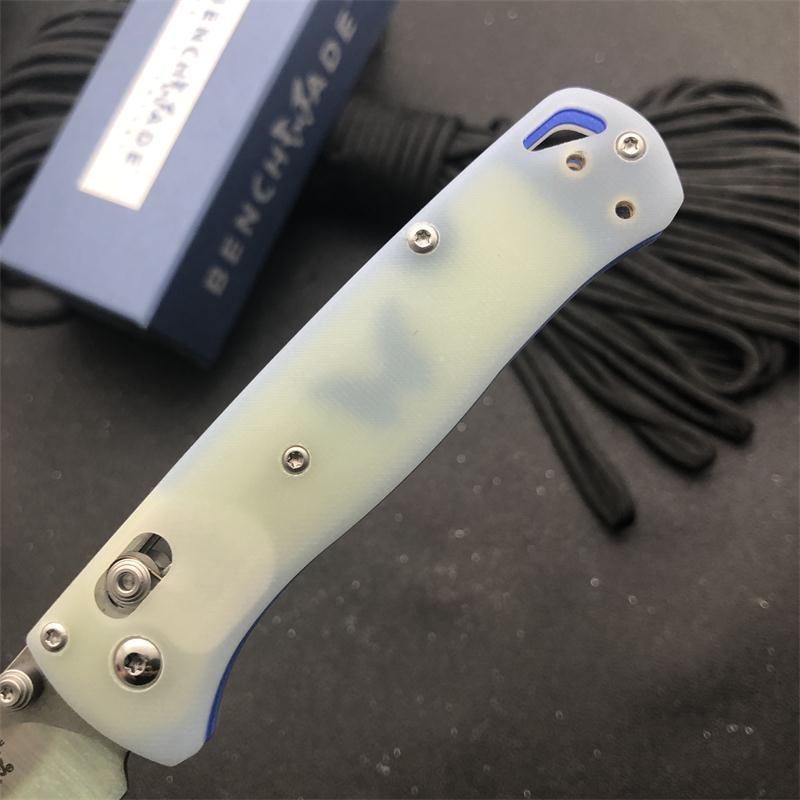 Benchmade 535-3 Bugout AXIS Folding Knife 3.14" S30V Satin Plain Blade, G10 Handles