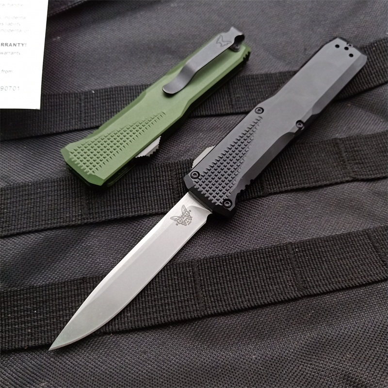 Benchmade 4600DL Phaeton AUTO OTF Knife 3.34" Black S30V Drop Point Blade, Aluminum Alloy Handles