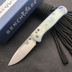 Benchmade 535-3 Bugout AXIS Folding Knife 3.14" S30V Satin Plain Blade, G10 Handles