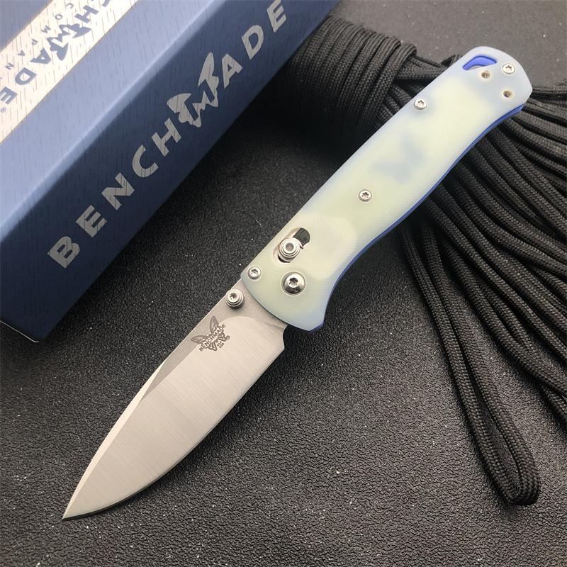 Benchmade 535-3 Bugout AXIS Folding Knife 3.14" S30V Satin Plain Blade, G10 Handles