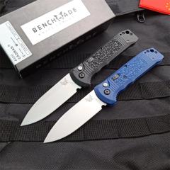 Benchmade 4400 AUTO Folding Knife 3.38" S30V Drop Point Blade, Textured Grivory Handles - 4400BK
