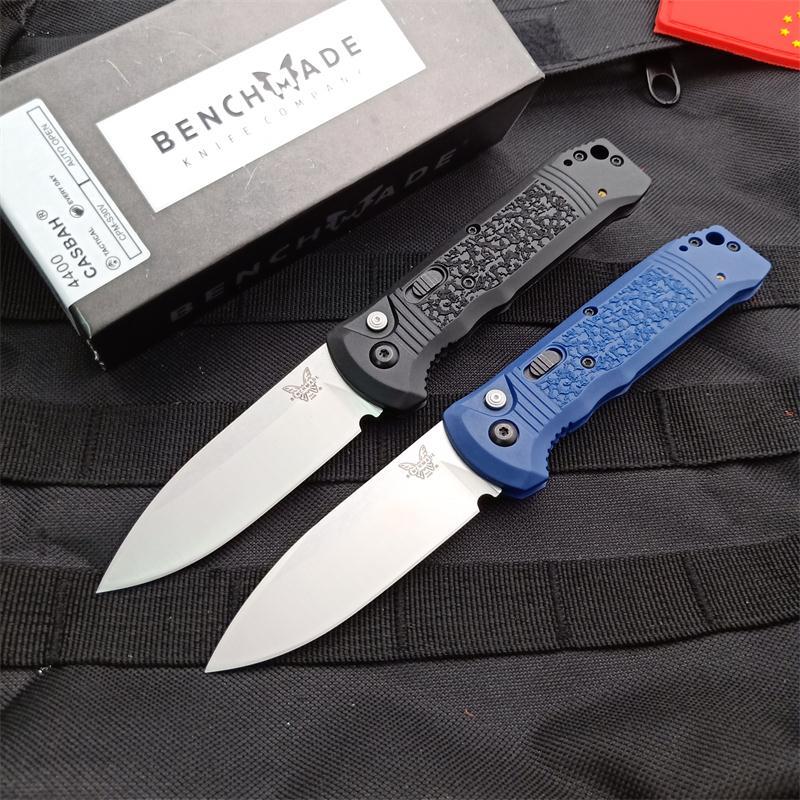 Benchmade 4400 AUTO Folding Knife 3.38" S30V Drop Point Blade, Textured Grivory Handles - 4400BK