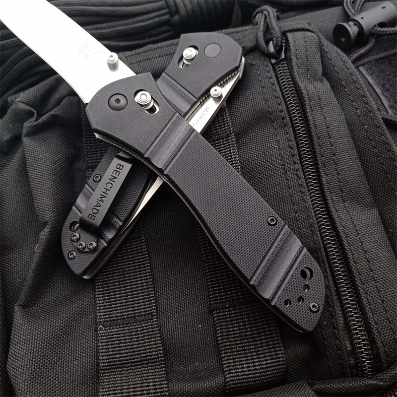Benchmade 710FE-2 Seven | Ten Axis Folding Knife 3.93" GB-D2 Drop Point Blade, Black G10 Handles