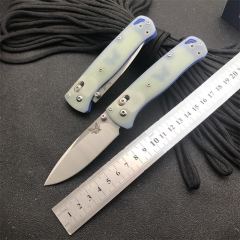 Benchmade 535-3 Bugout AXIS Folding Knife 3.14" S30V Satin Plain Blade, G10 Handles