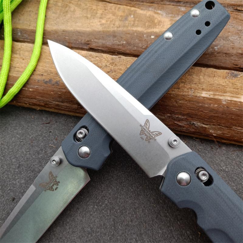 Benchmade 485BK Axis Folding Knife 3.34" M390 Drop Point Blade, Black G10 Handles