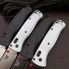Benchmade 535BK-4 Bugout AXIS Folding Knife 3.24" M390 Black Plain Blade, Machined Aluminum Handles