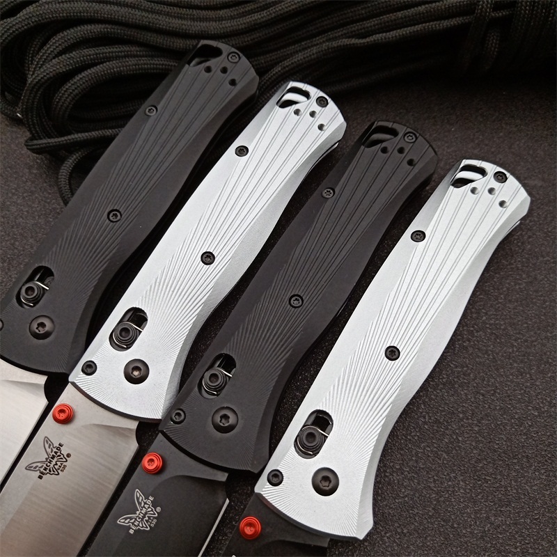 Benchmade 535BK-4 Bugout AXIS Folding Knife 3.24" M390 Black Plain Blade, Machined Aluminum Handles