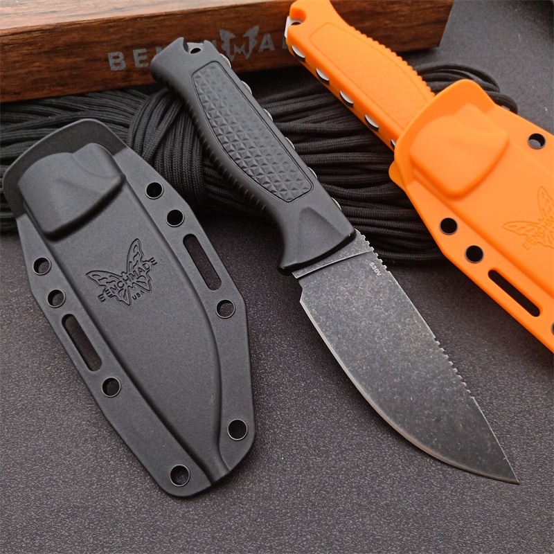 Benchmade Hunt Steep Country Fixed Blade Knife 3.85" CPM-S30V Drop Point Blade, Santoprene Handles - 15006-01