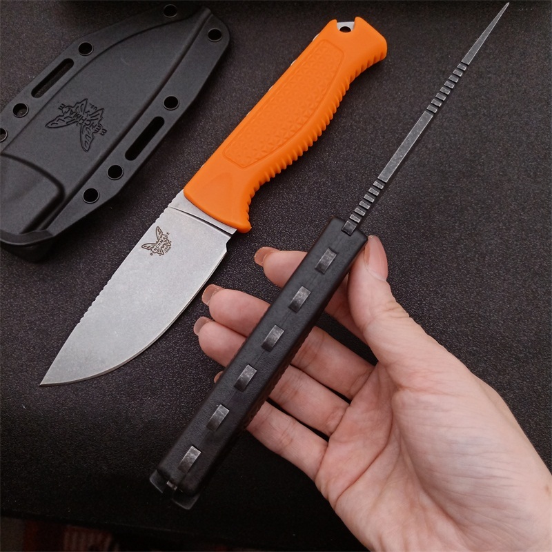 Benchmade Hunt Steep Country Fixed Blade Knife 3.85" CPM-S30V Drop Point Blade, Santoprene Handles - 15006-01