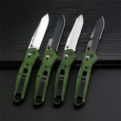 Benchmade 940 Osborne Folding Knife 3.22" S30V Satin Plain/Serrated Blade, Aviation Aluminum Handles