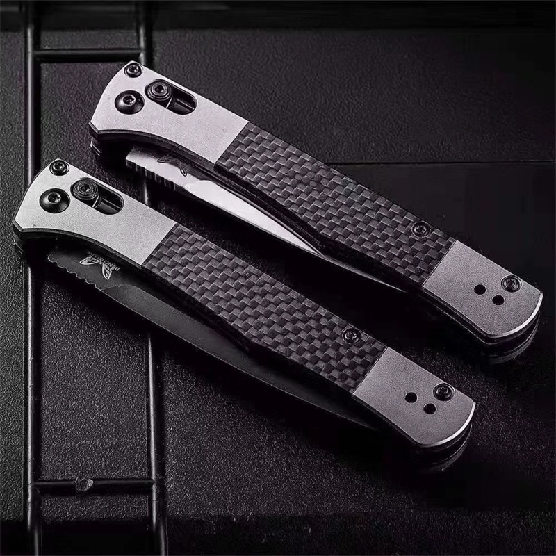 Benchmade 4170BK Fact AUTO Folding Knife 3.95" S90V Black DLC Spear Point Blade, Aluminum Handles with Carbon Fiber Inlays