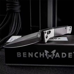 Benchmade 4170BK Fact AUTO Folding Knife 3.95" S90V Black DLC Spear Point Blade, Aluminum Handles with Carbon Fiber Inlays
