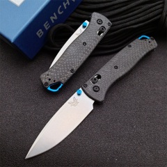 Benchmade 535-3 Bugout AXIS Folding Knife 3.07" S90V Satin Plain Blade, Carbon Fiber Handles