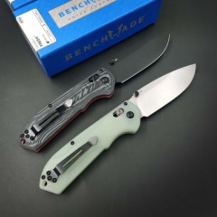 Benchmade Freek Folding Knife 3.54" Black Cerakoted CPM-M4 Plain Blade, G10 Handles - 560BK-1