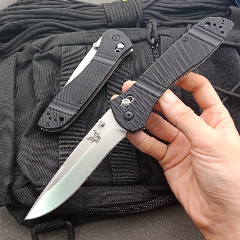 Benchmade 710FE-2 Seven | Ten Axis Folding Knife 3.93" GB-D2 Drop Point Blade, Black G10 Handles