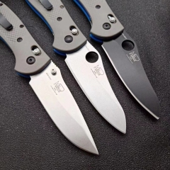 Benchmade 550 Axis Folding Knife 3.42" CPM-20CV Satin Plain Blade, G10 Handles