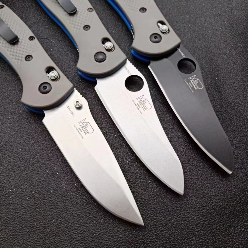 Benchmade 550 Axis Folding Knife 3.42" CPM-20CV Satin Plain Blade, G10 Handles