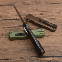 Benchmade 3320 Infidel Dagger AUTO OTF Knife 3.85" D2 Black Double Edge Blade, Aluminum Handles