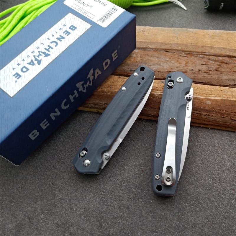 Benchmade 485BK Axis Folding Knife 3.34" M390 Drop Point Blade, Black G10 Handles