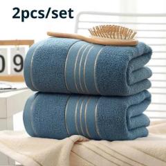 Bath Towel 2 pieces of pure cotton bathroom towels spa bathroom towel set large beach towels household items sauna gym sports towels
