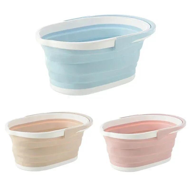 Folder Water Basin Camping Supplies Plastic Bucket Washbasin for Foot Spa Bath Fishing Car Wash Household Items Accessories