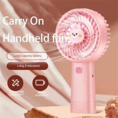 Appliances Handheld electric small fan portable cute small fan summer household items cartoon pattern mini fan