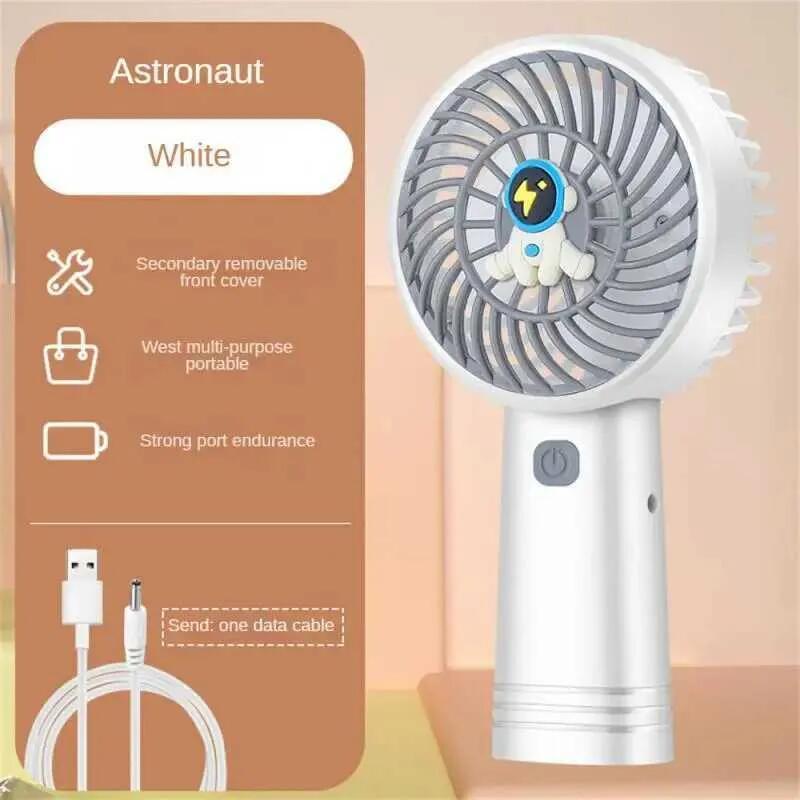 Appliances Handheld electric small fan portable cute small fan summer household items cartoon pattern mini fan