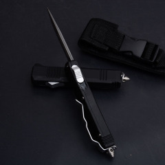 Benchmade C07 HK AUTO OTF Knife 2.83" Damascus Double Edge Blade, Zinc Aluminum Alloy Handles